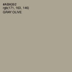 #ABA392 - Gray Olive Color Image